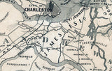 1863 Map of Charleston Harbor South Carolina Landowner Names
