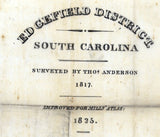 1825 Map of Ed Gefield District (County) South Carolina