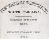 1820 Map of Newberry County South Carolina