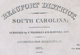 1825 Map of Beaufort County South Carolina