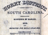 1825 Map of Horry District (County) South Carolina