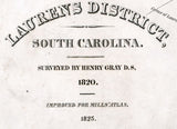 1825 Map of Laurens County South Carolina