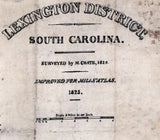 1825 Map of Lexington County South Carolina