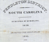1820 Map of Pendleton District South Carolina