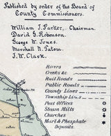 1885 Map of Bladen County North Carolina