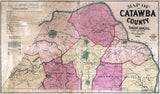 1886 Map of Catawba County North Carolina