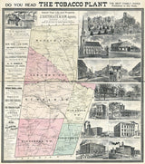 1887 Map of Durham County North Carolina