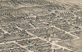 1891 Aerial Panoramic Map of Winston-Salem North Carolina
