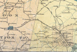 1893 Map of Alamance County North Carolina
