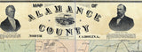 1893 Map of Alamance County North Carolina