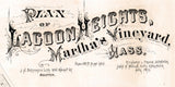 1873 Map of Lagoon Heights Martha's Vineyard Massachusetts