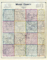 1896 Map of Moody County South Dakota Egan