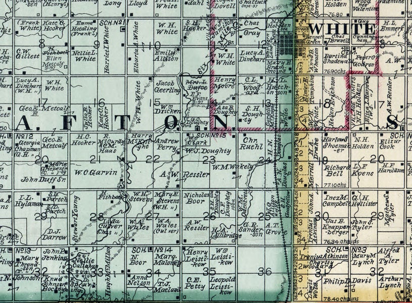 1897 Map of Brookings County South Dakota