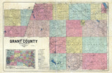 1899 Map of Grant County South Dakota Milbank