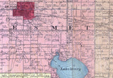 1899 Map of Kingsbury County South Dakota