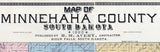 1893 Map of Minnehaha County South Dakota Sioux Falls