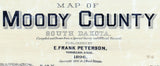 1896 Map of Moody County South Dakota Egan