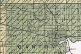 1899 Map of Lincoln County South Dakota Canton
