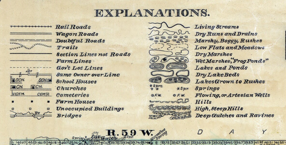 1900 Map of Clark County South Dakota