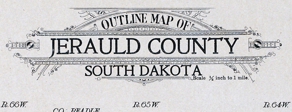 1909 Map of Jerauld County South Dakota