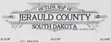 1909 Map of Jerauld County South Dakota