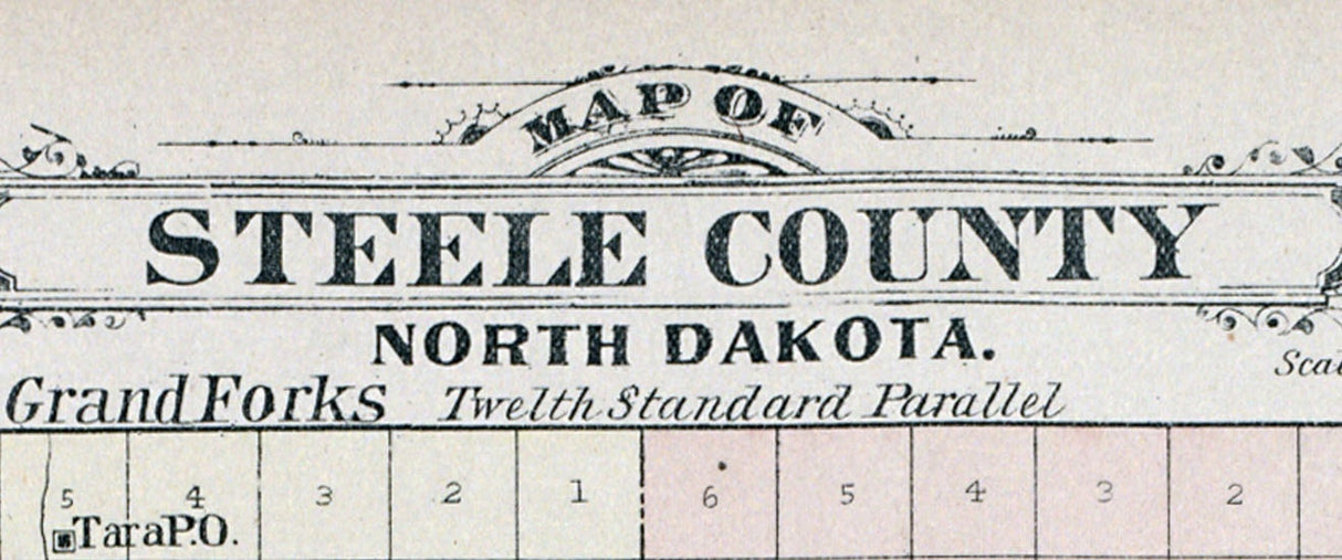 1892 Map of Steele County North Dakota