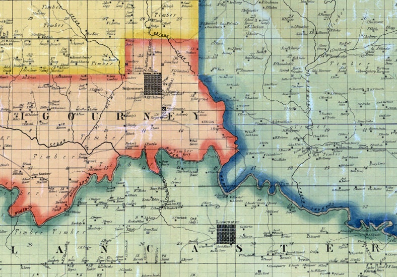 1861 Map of Keokuk County Iowa