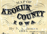 1861 Map of Keokuk County Iowa