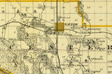 1875 Map of Cedar County Iowa