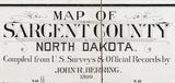 1899 Farm Line Map of Sargent County North Dakota