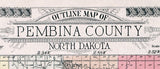 1928 Map of Pembina County North Dakota