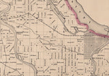 1858 Map of Louisa County Iowa Burris