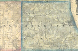 1867 Farm Line Map of Jackson County Iowa Bellevue