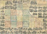 1867 Farm Line Map of Jackson County Iowa Bellevue