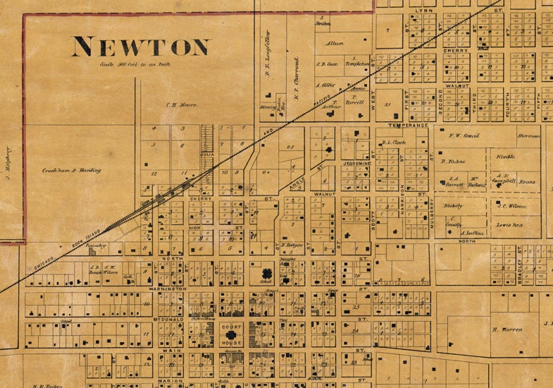 1871 Map of Jasper County Iowa