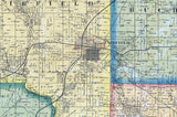 1871 Map of Jefferson County Iowa Fairfield