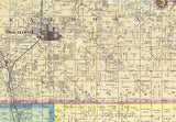 1871 Map of Mahaska County Iowa Oskaloosa