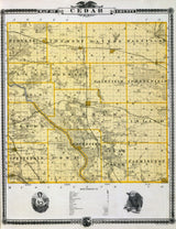 1875 Map of Cedar County Iowa