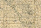 1885 Map of Polk County Iowa Des Moines