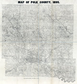 1895 Farm Line Map of Polk County Iowa