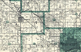 1896 Map of Marshall County Iowa Marshalltown