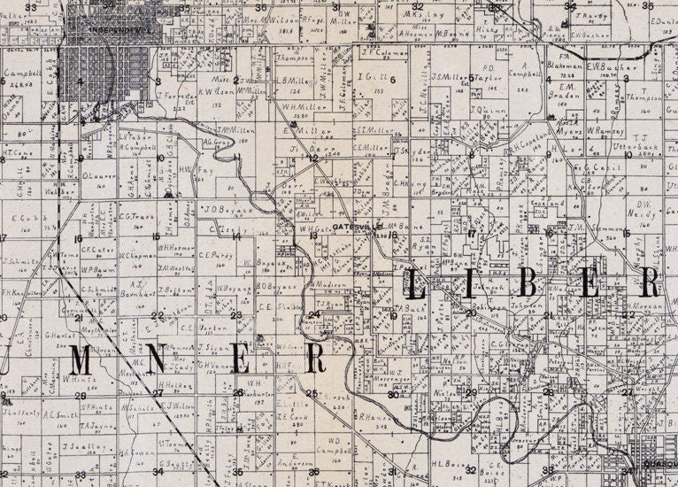 1900 Map of Buchanan County Iowa