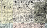 1900 Map of Dubuque County Iowa