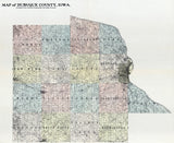 1900 Map of Dubuque County Iowa