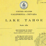 1951 Map of Lake Tahoe California Nevada