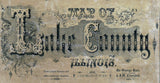 1861 Farm Line Map of Lake County Illinois Waukegan
