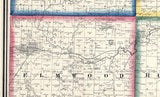 1861 Farm Line Map of Peoria County Illinois