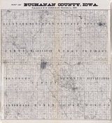 1900 Map of Buchanan County Iowa