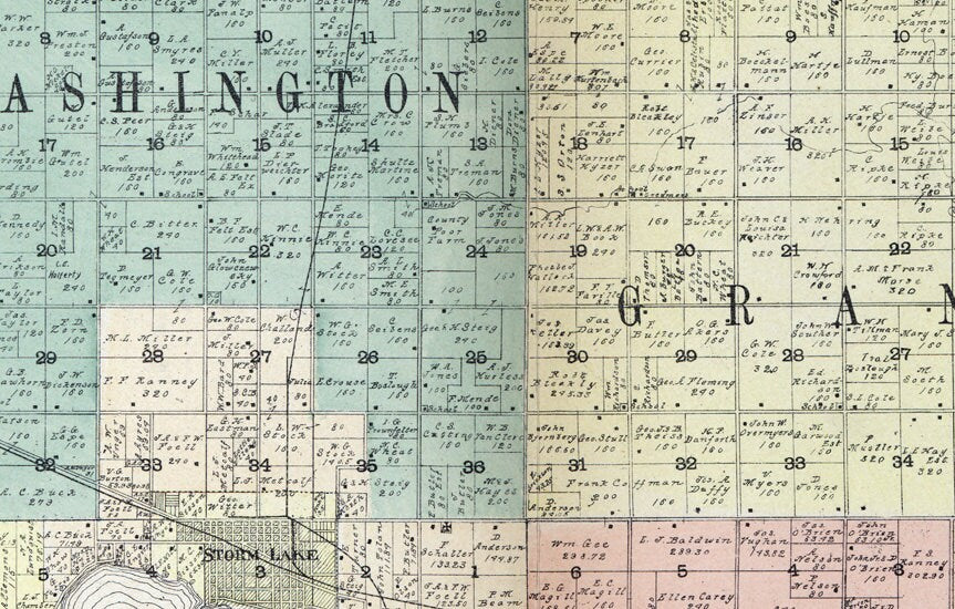 1901 Map of Buena Vista County Iowa