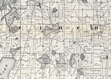 1873 Farm Line Map of Lake County Illinois Waukegan